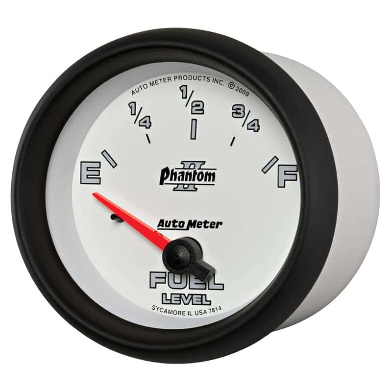 AutoMeter — AutoMeter Gauge Fuel Level 2-5/8in. 0 Ohm(e) to 90 Ohm(f) Elec Phantom II
2-5/8" FUEL LEVEL, 0 - view 3