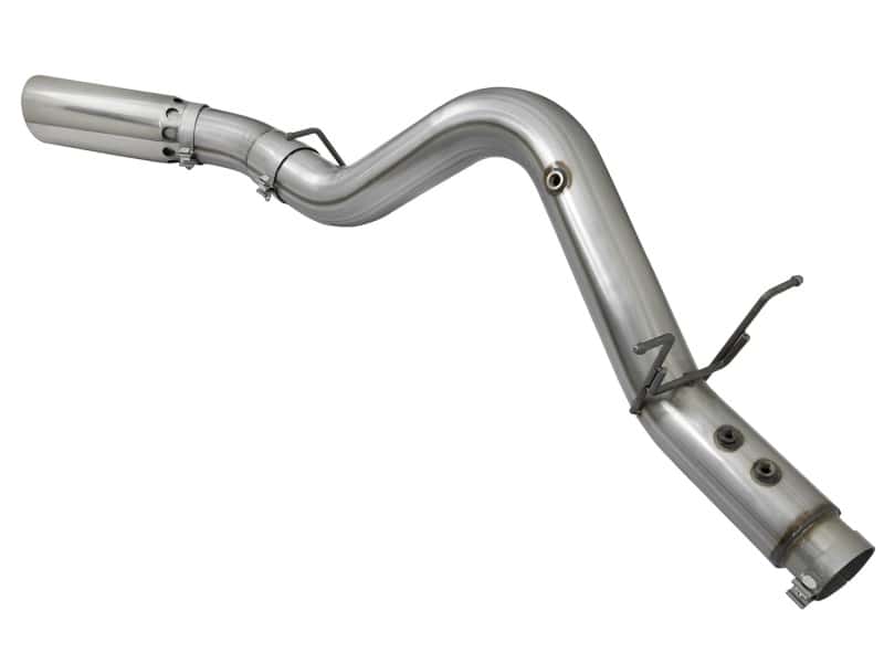 aFe — aFe LARGE BORE HD 5in 409-SS DPF-Back Exhaust w/Polished Tip 2017 GM Duramax V8-6.6L (td) L5P
DPF-Back Exhaust - view 3