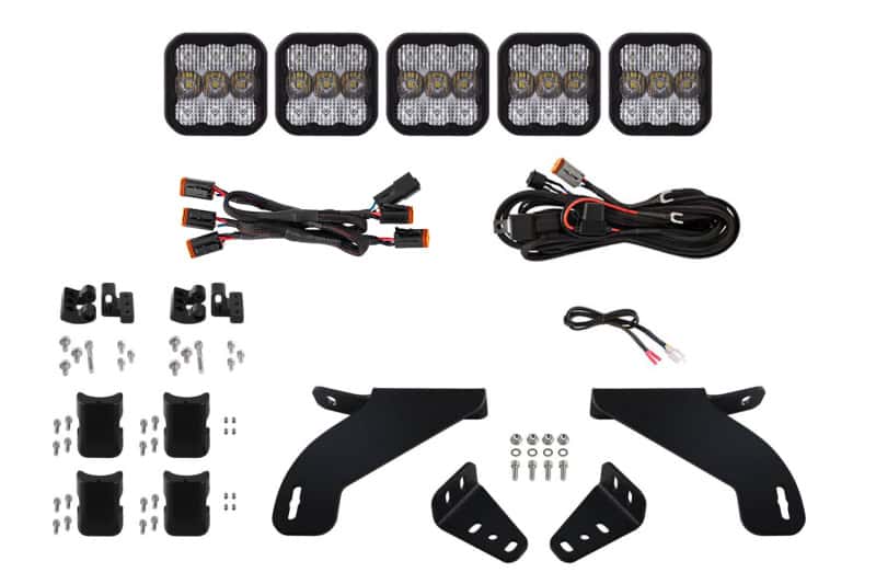 Diode Dynamics — Diode Dynamics 21-22 Ford F-150 SS5 Grille CrossLink Lightbar Kit - Sport - White Combo - view 1