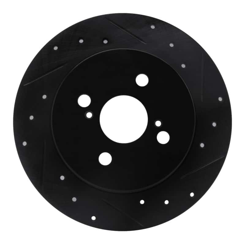 R1 Concepts — R1 12-18 Toyota Yaris (USA/Canada) Rear Right Drilled & Slotted Black Brake Rotor
R1 Brake Rotor Drill - view 1