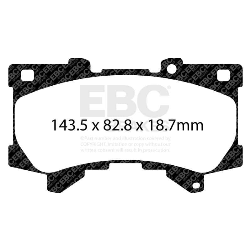 EBC — EBC 2024+ Lexus GX550 3.4TT Bluestuff Front Brake Pads
Disc Brake Pad - view 5