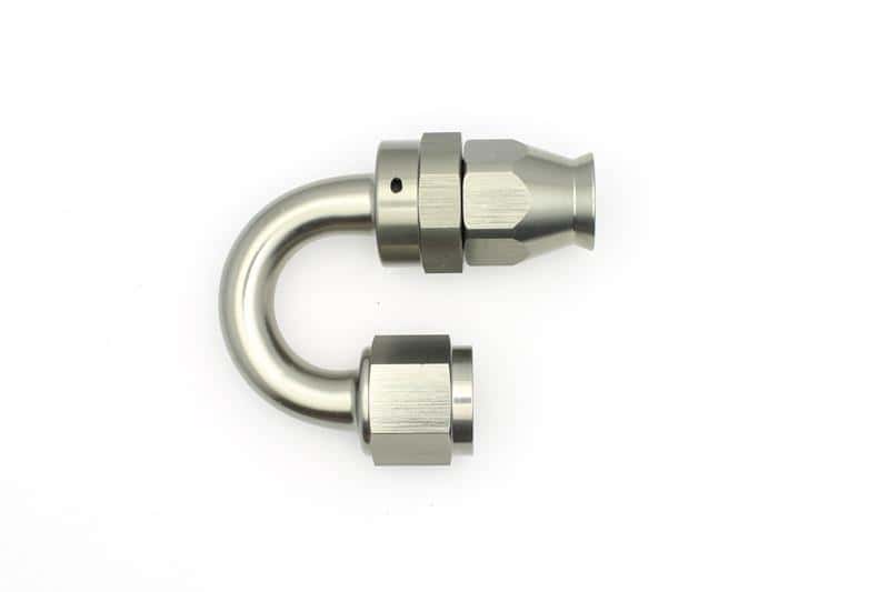 DeatschWerks — DeatschWerks 8AN Female Swivel 180-Degree Hose End PTFE (Incl. 1 Olive Insert) - view 1