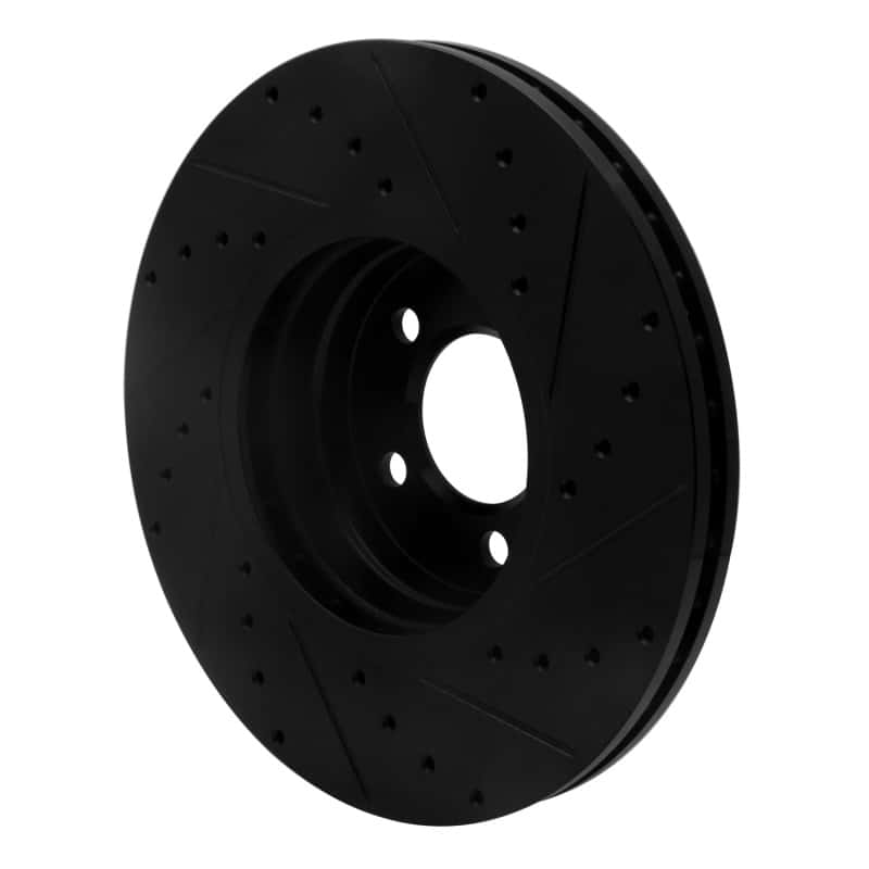 R1 Concepts — R1 03-05 Land Rover Range Rover Front Left Drilled & Slotted Black Brake Rotor
R1 Brake Rotor Drill - view 4