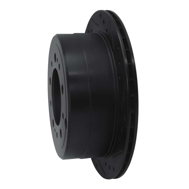 R1 Concepts — R1 98-07 Lexus LX470 Rear Right Drilled & Slotted Black Brake Rotor
R1 Brake Rotor Drill - view 2