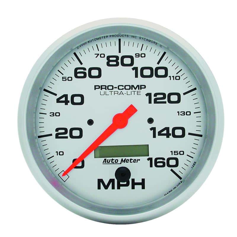 AutoMeter — Autometer Ultra-Lite 127mm In-Dash Electronic Programmable 160 MPH Speedometer
5" SPEEDO, 160 MPH, - view 2