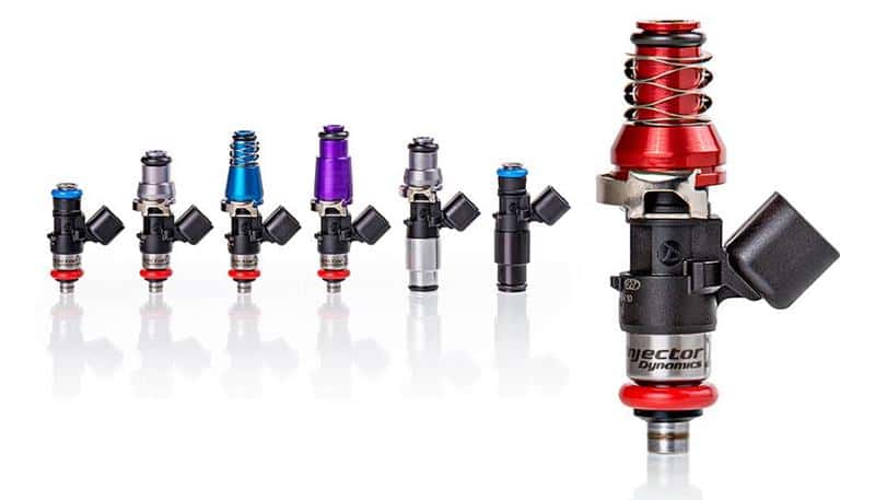 Injector Dynamics — Injector Dynamics ID1050 Injectors Subaru BRZ / FA20 2.0L 11 Machined Top WRX-16B Bottom Adaptors - view 2