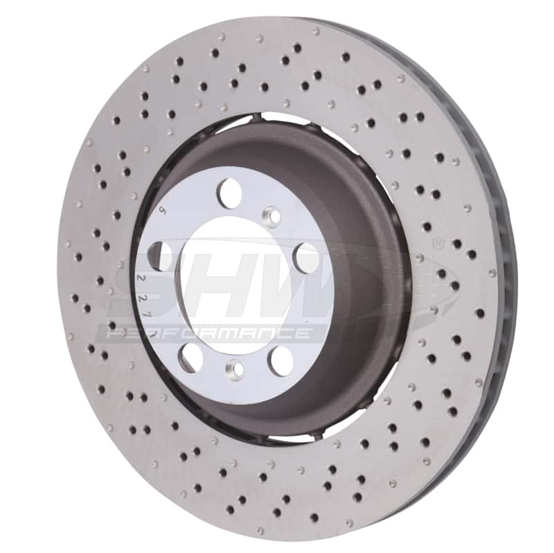 SHW Performance — SHW 18-19 Porsche 911 GT3 4.0L w/o Ceramics Left Rear Drill-Dimp LW Brake Rotor (99135240780) - view 1