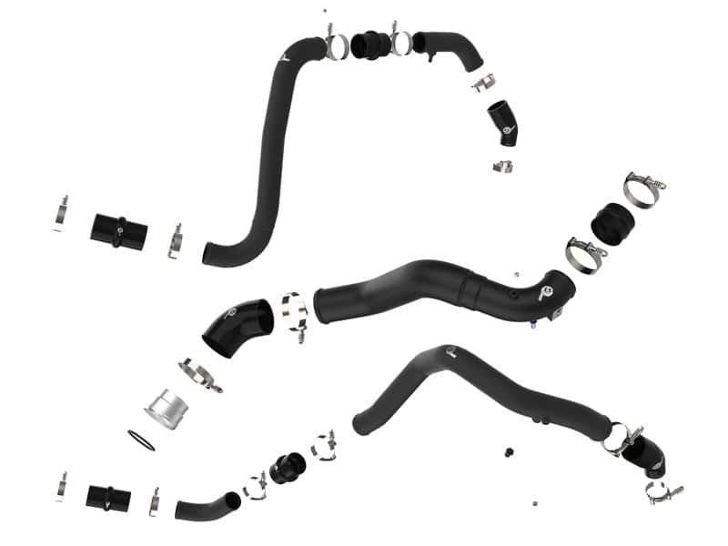aFe — aFe BladeRunner 21-22 Ford F-150 Ecoboost V6-3.5L(tt) Aluminum Hot and Cold Charge Pipe Kit Black
Charge Pipe Kit - view 2