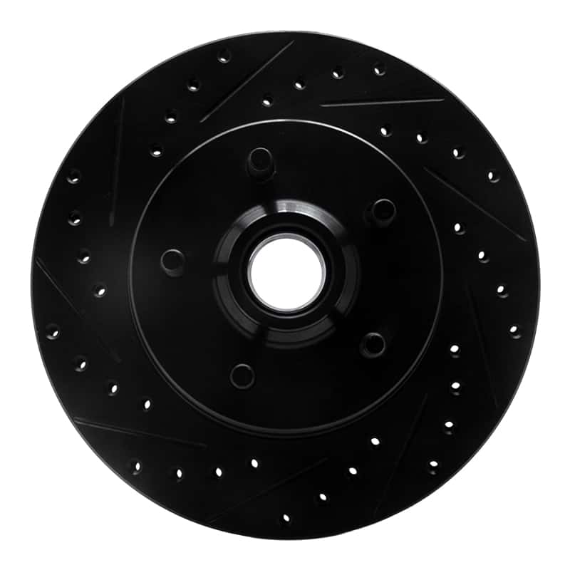R1 Concepts — R1 86-92 Jeep Wagoneer Front Left Drilled & Slotted Black Brake Rotor
R1 Brake Rotor Drill - view 1