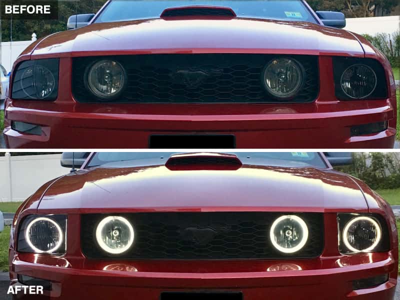 Raxiom — Raxiom 05-09 Ford Mustang GT V6 Axial Series CCFL Halo Projector Headlight- Blk Housing (Smkd Lens)
Headlights - view 10