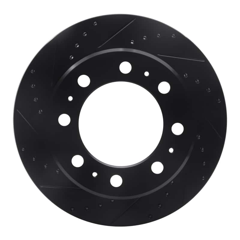 R1 Concepts — R1 09-25 Dodge Ram 2500 Rear Left Drilled & Slotted Black Brake Rotor
R1 Brake Rotor Drill - view 1