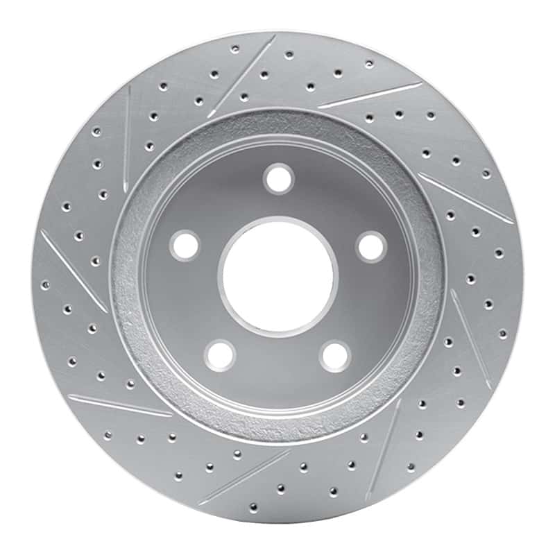 R1 Concepts — R1 02-24 Chrysler Aspen Front Right Drilled & Slotted Geo-Carbon Rotor - view 5