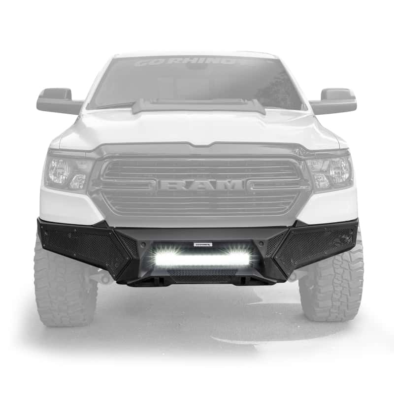 Go Rhino — Go Rhino 19-24 Ram 1500 (Excl. Rebel/Warlock/TRX) Element Front Bumper w/Pwr Bar - Tex. Blk
Element w Power Bar - view 1