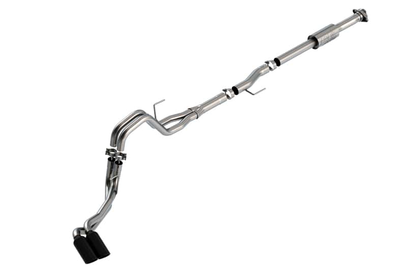 Borla — Borla F-150 2021 2.7L/3.5L 4dr CC SB EC STB Lari/King R/Plinum/LTD 3/2.25 DSE CB AK BLK CHR Tips
Cat-Back System - view 1