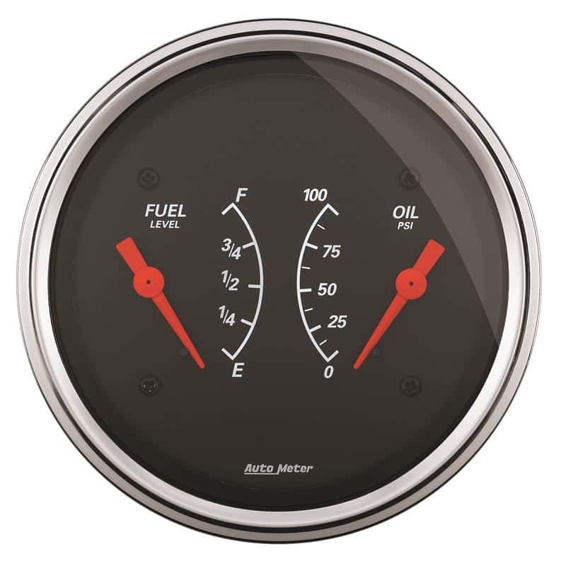 AutoMeter — AutoMeter Gauge Dual Fuel & Oilp 3-3/8in. 0 Ohm(e) to 90 Ohm(f)& 100PSI Elec Designer Black
GA 3.4" OIL/FU 90 DB - view 2