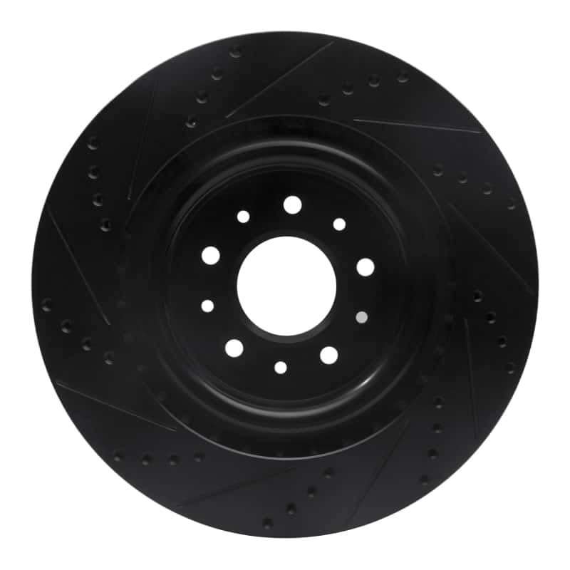 R1 Concepts — R1 00-06 Jaguar XKR Front Right Drilled & Slotted Black Brake Rotor
R1 Brake Rotor Drill - view 5