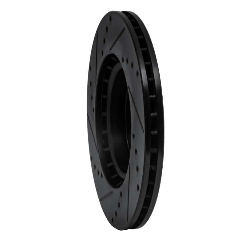 R1 Concepts — R1 03-05 Infiniti G35 Front Right Drilled & Slotted Black Brake Rotor
R1 Brake Rotor Drill - view 4