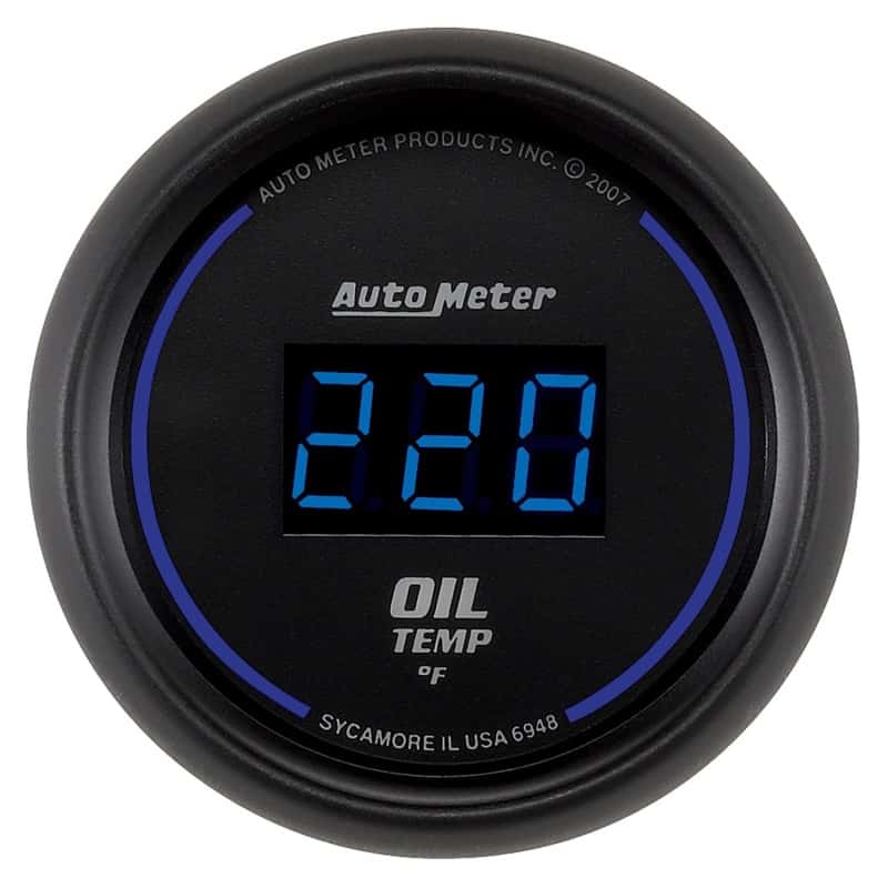 AutoMeter — Autometer Cobalt Digital 52.4mm 0-340 deg F Oil Temperature Gauge
GA 2" OILT 340F CBD - view 1