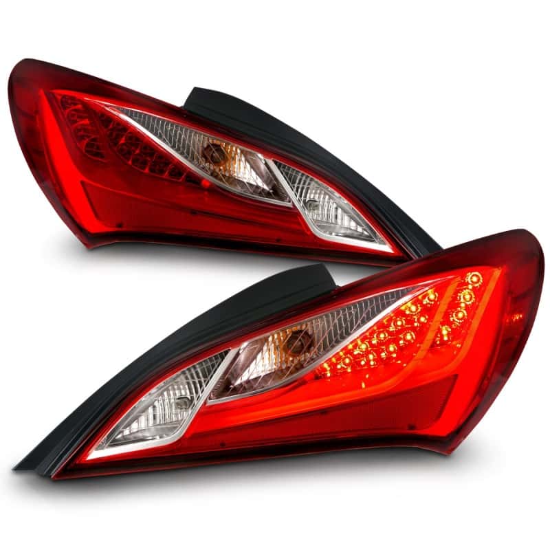 ANZO — ANZO 2010-2013 Hyundai Genesis LED Taillights Red/Clear - view 6