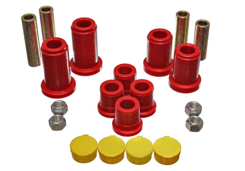 Energy Suspension — Energy Suspension 98-99 Tahoe/Yukon/Denali / 98-95 K5 Blazer 4WD Red Front End C/A Bushing Set
CntrlArmBshngKt - view 2