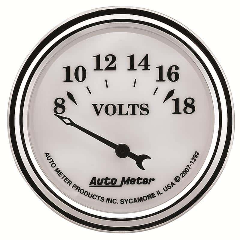 AutoMeter — AutoMeter Gauge Voltmeter 2-1/16in. 18V Elec Old Tyme White II
2-1/16" VOLTMETER, 8 - view 2