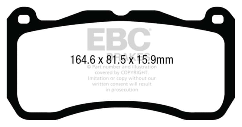 EBC — EBC 13-14 Ford Mustang GT500 Bluestuff Front Brake Pads
Disc Brake Pad - view 4