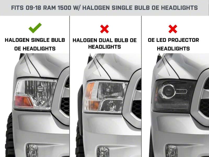 Raxiom — Raxiom 09-18 Dodge RAM 1500 Axial OEM Rep Headlights w/ Single Bulb- Chrome Housing (Smoked Lens)
Headlights - view 3
