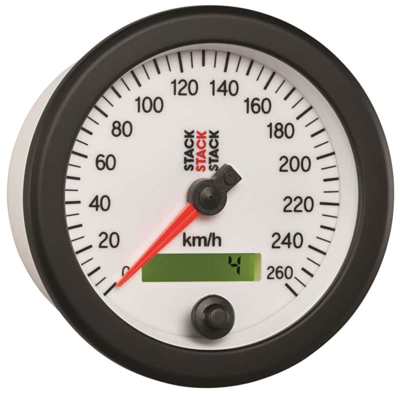 AutoMeter — Autometer Stack Instruments 88MM 0-260 KM/H Programmable Speedometer - White
Spd Elec Wht 260km/h - view 5