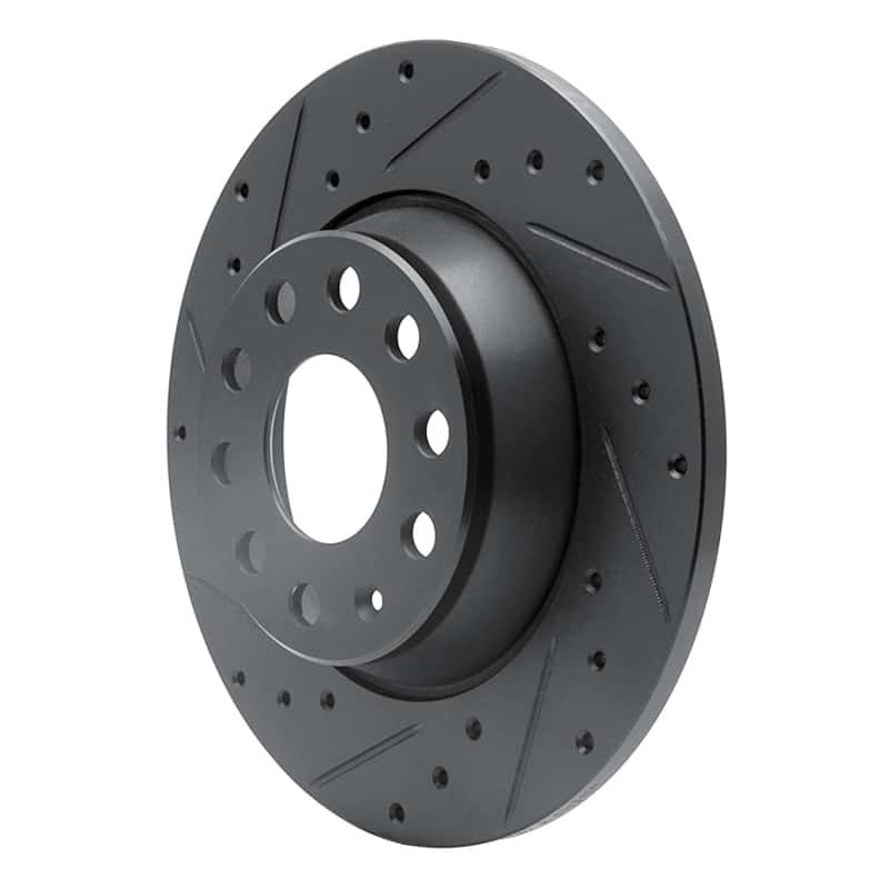 R1 Concepts — R1 05-18 Audi A3 Quattro Rear Left Drilled & Slotted Black Brake Rotor
R1 Brake Rotor Drill - view 2