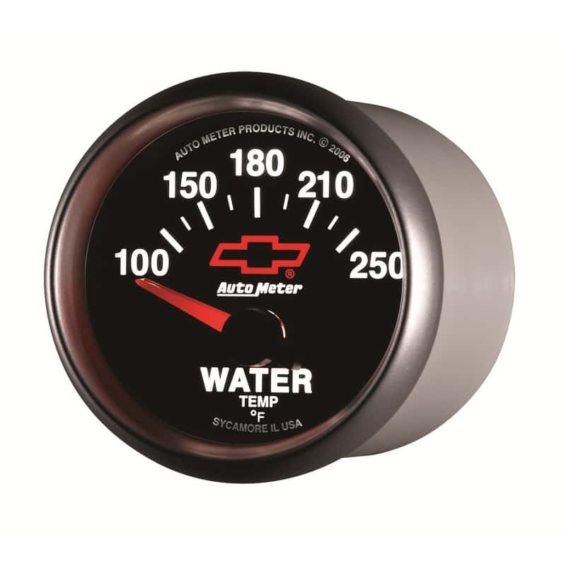 AutoMeter — Autometer GM Bowtie Black 2-1/16in 100-250 F Pedestal Electronic Water Temp Gauge
2-1/16" WATER TEMP, - view 7