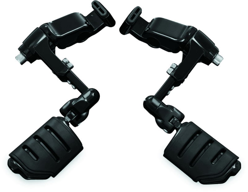 Kuryakyn — Kuryakyn Ergo III Adjustable Mount With Trident Dually ISO Pegs Gloss Black - view 1