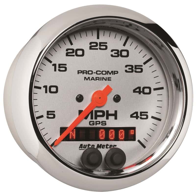 AutoMeter — Autometer Marine Chrome Ultra-Lite 3-3/8in 50MPH GPS Speedometer Gauge
3.4" SPD GPS 50 MC - view 6