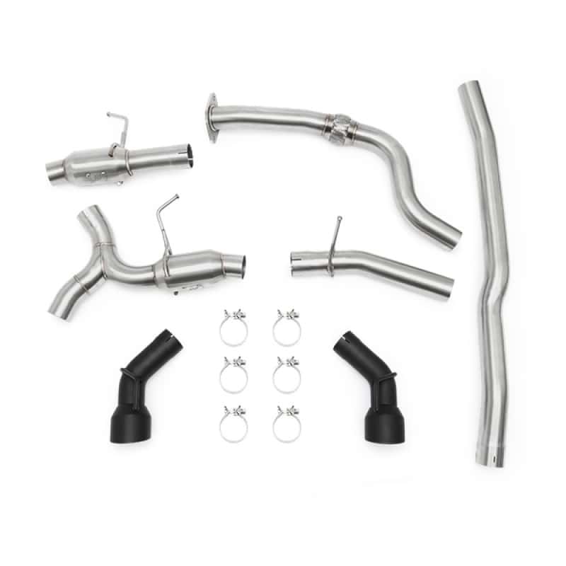 Mishimoto — Mishimoto 2016+ Chevrolet Camaro 2.0T Dual Black Tip Cat-Back Exhaust - view 1