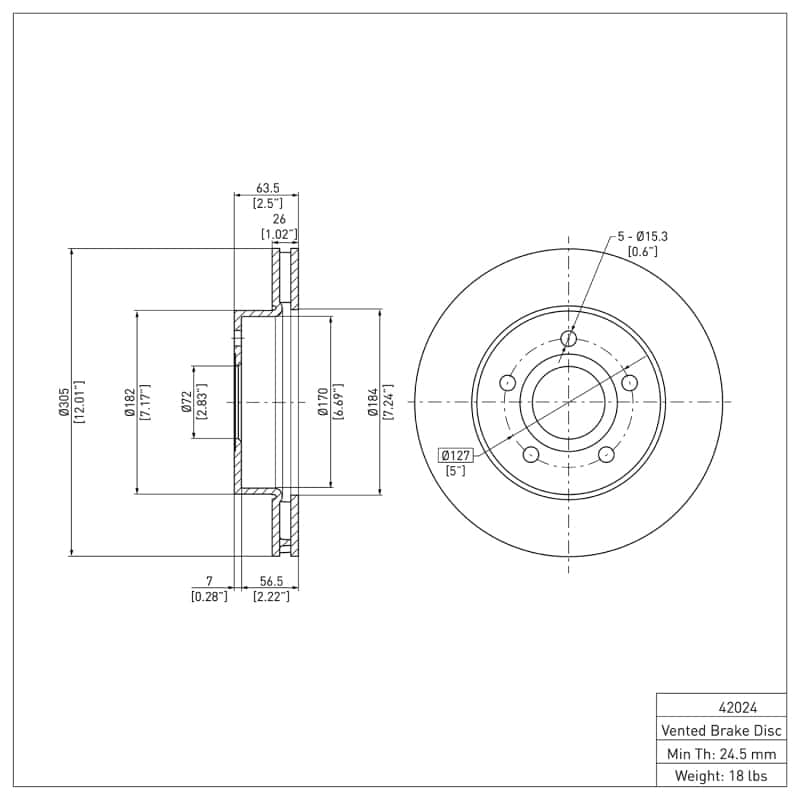 DFC — DFC 99-04 Jeep Grand Cherokee Front GeoSPEC Coated Rotor
DFC Brake Rotor - view 6