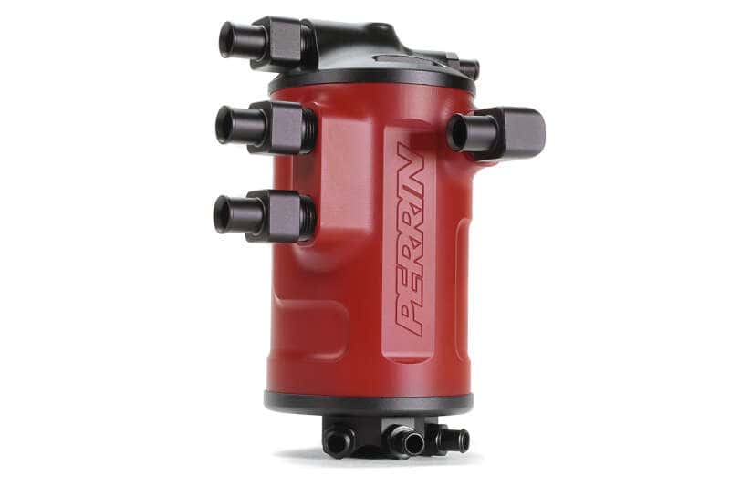 Perrin Performance — PERRIN 02-21 Subaru WRX / 04-21 STI Air Oil Separator - Red - view 1
