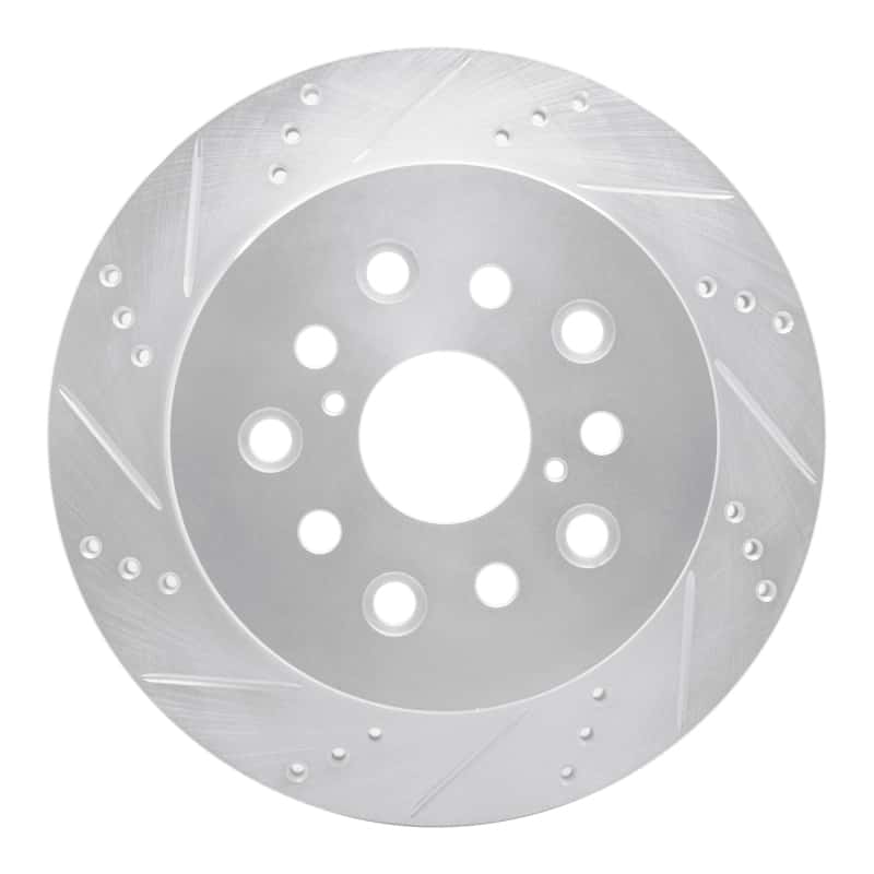 R1 Concepts — R1 01-06 Lexus LS430 Rear Left Drilled & Slotted Silver Brake Rotor
R1 Brake Rotor Drill - view 1