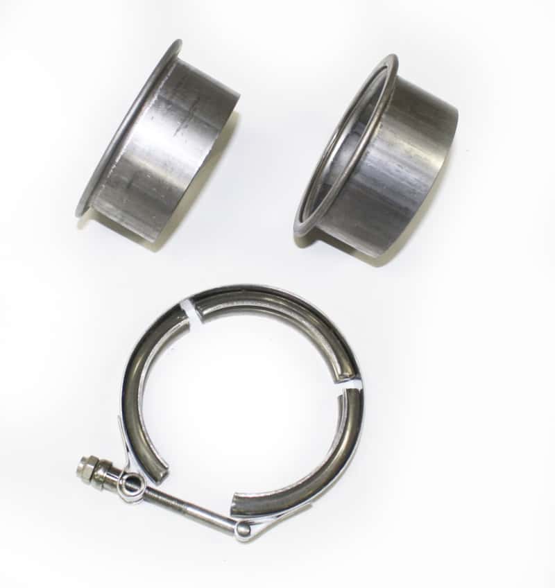 JBA — JBA 3in Stainless Steel V-Band Clamp & Flanges
V-Band clamp/flange - view 1