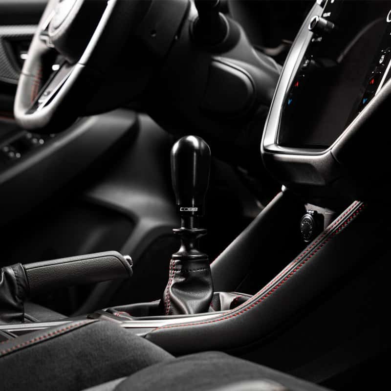 COBB — Cobb Subaru 6-Speed Tall Weighted COBB Shift Knob - Black (Incl. Both Red + Blk Collars) - view 7