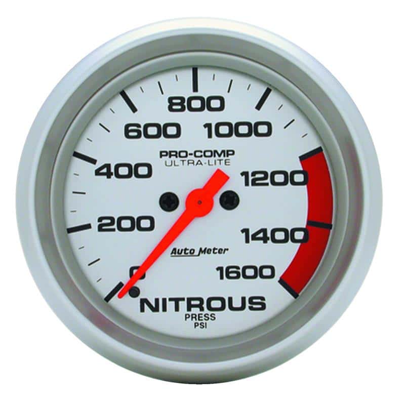 AutoMeter — Autometer Ultra-Lite 2-5/8in 1600PSI Nitrous Pressure Gage
2-5/8" NITROUS, 0-16 - view 2