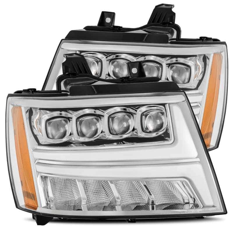 AlphaRex — AlphaRex 07-13 Chevy Avalanche NOVA LED Proj Headlights Plank Style Design Chrome w/Activ Light/DRL
Projector Headlights - view 2
