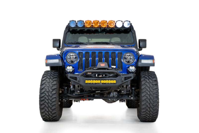 Addictive Desert Designs — Addictive Desert Designs 18-23 Jeep JL/JT Rock Fighter Front Bumper
Bumper- Front - view 3