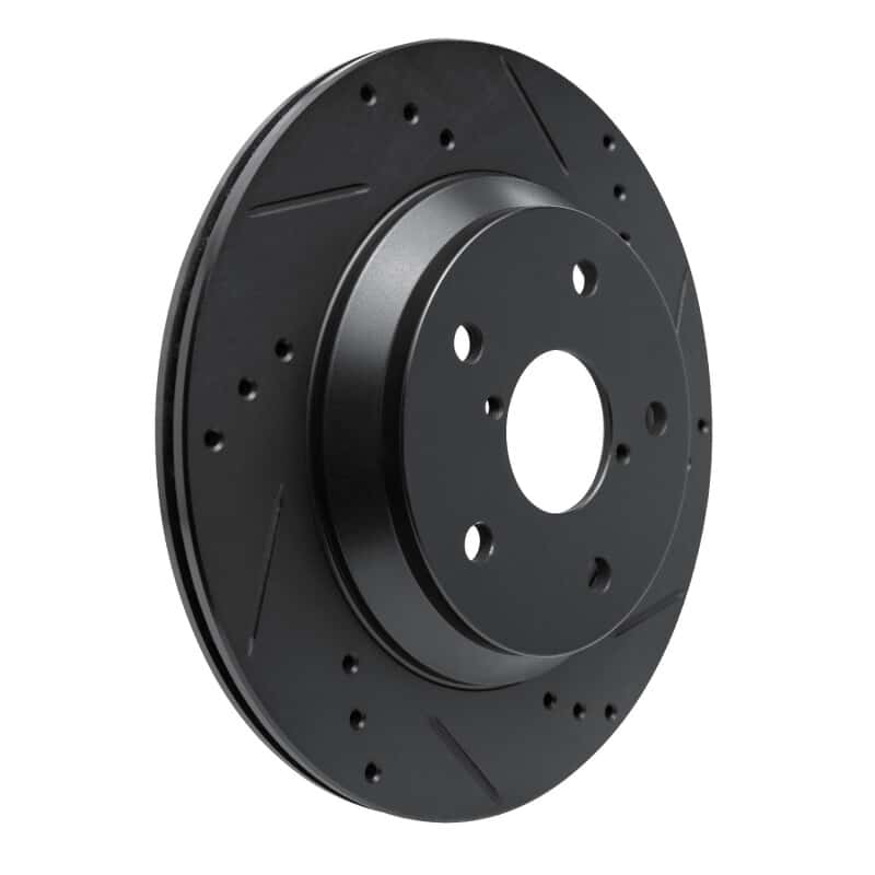 R1 Concepts — R1 -25 Subaru Crosstrek Rear Right Drilled & Slotted Black Brake Rotor
R1 Brake Rotor Drill - view 2