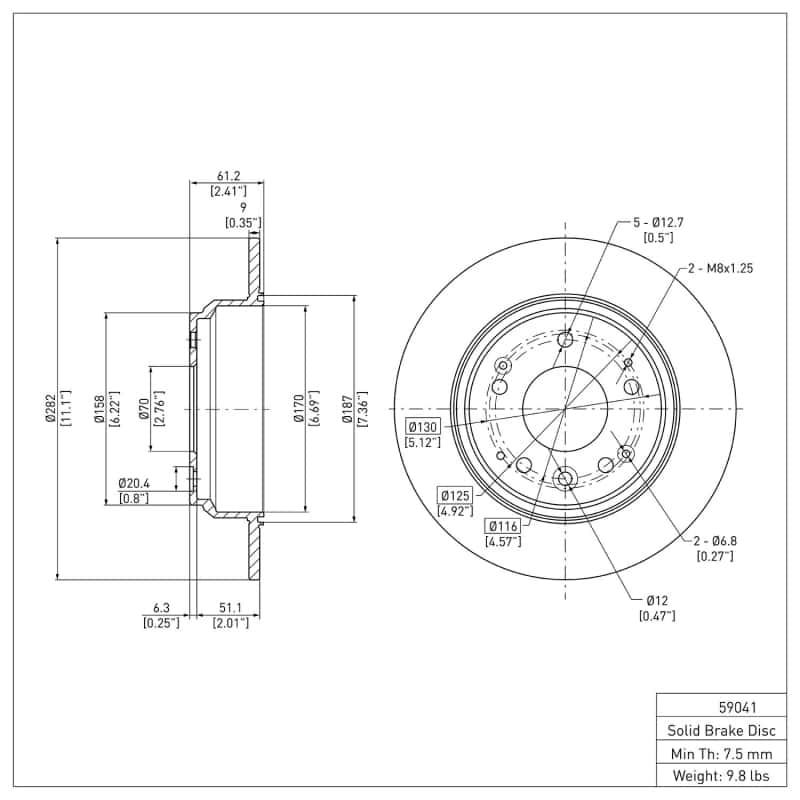 DFC — DFC 91-99 Acura RL Rear GeoSPEC Coated Rotor
DFC Brake Rotor - view 6