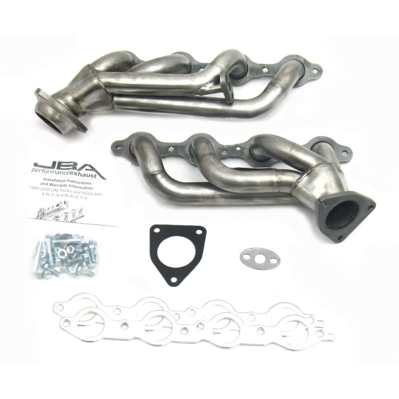JBA — JBA 99-01 GM Truck 4.8L/5.3L LS w/o A.I.R. w/EGR 1-5/8in Primary Raw 409SS Cat4Ward Header
Exhaust Header - view 2