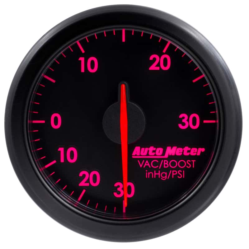AutoMeter — Autometer Airdrive 2-1/6in Boost/Vac Gauge 30in HG/30 PSI - Black
GA 2" BST/V ARDRV BK - view 12