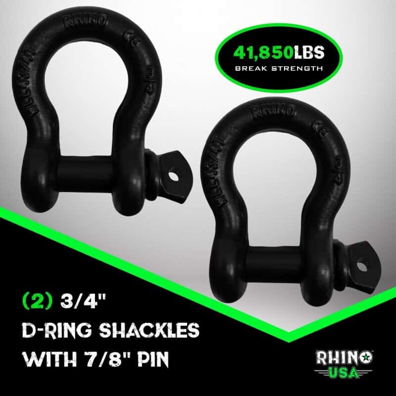 Rhino USA — Rhino USA 20Ft Tow Strap/Shackles Combo
Tow Strap - view 2
