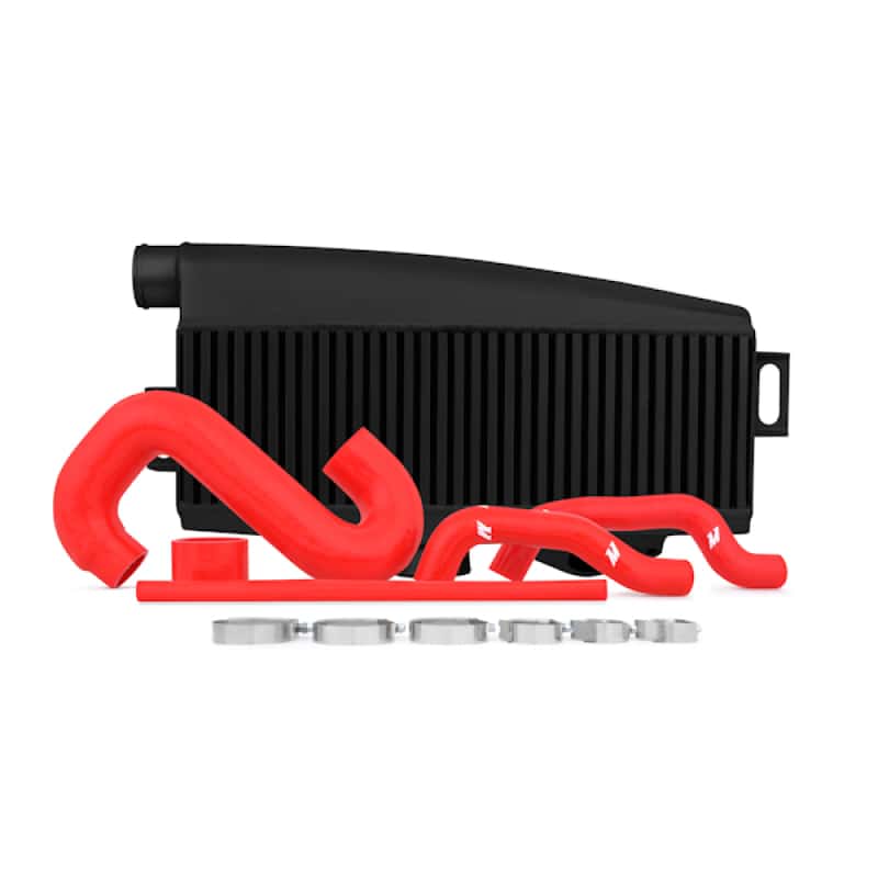 Mishimoto — Mishimoto Subaru 02-07 WRX/04-07 STi Top-Mount Intercooler Kit - Powder Coated Black & Red Hoses - view 29