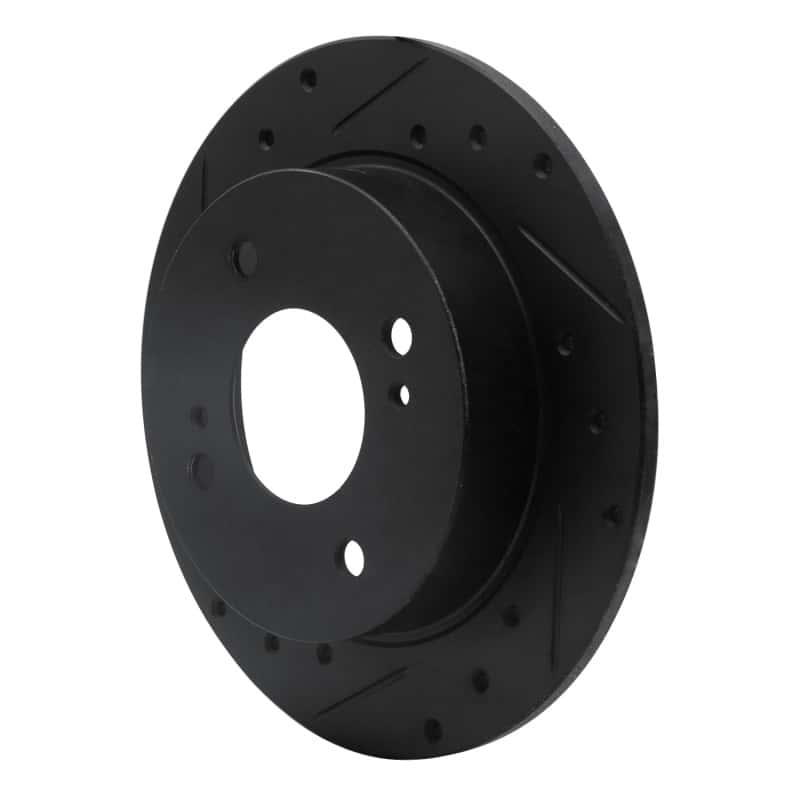 R1 Concepts — R1 89-98 Nissan 240SX Rear Left Drilled & Slotted Black Brake Rotor
R1 Brake Rotor Drill - view 2