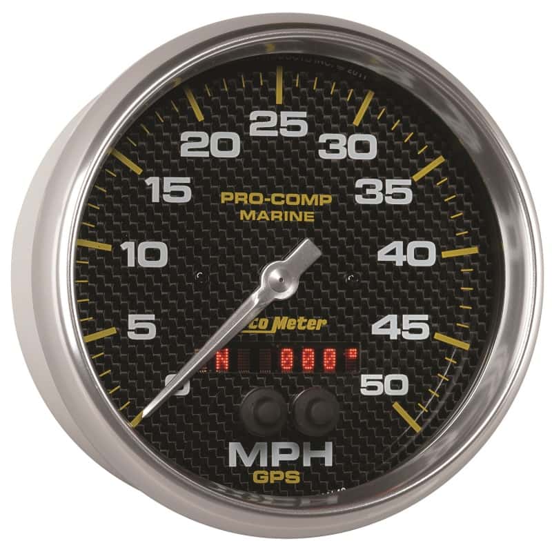 AutoMeter — Autometer Speedometer Gauge 5 inch 50MPH GPS Marine Carbon Fiber
5" SPD GPS 50 MCF - view 6