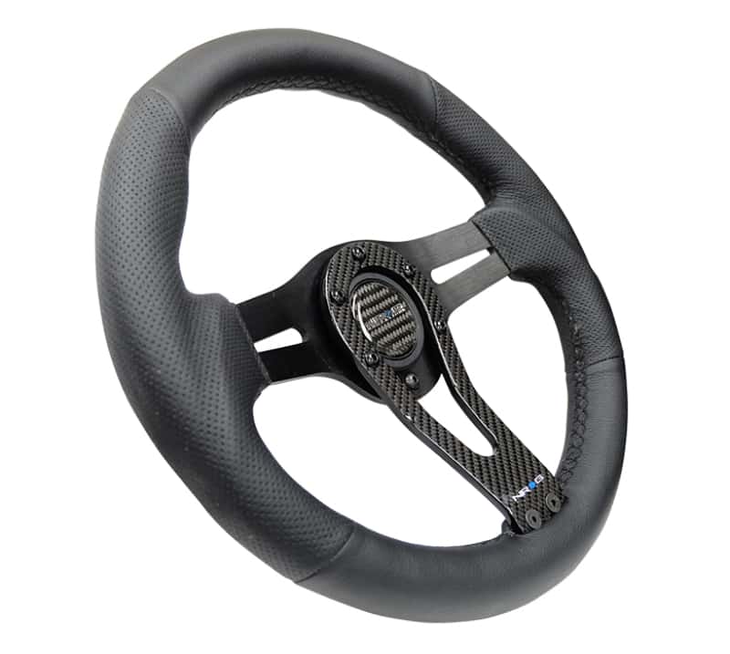 NRG — NRG Reinforced Steering Wheel (320mm) w/Carbon Center Spoke - view 2